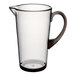 A clear Carlisle Tritan plastic pitcher with a handle.