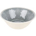 A white Carlisle melamine bowl with a grey design.