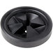 A black plastic InSinkErator sink flange with a star in center.
