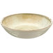 A white Carlisle melamine bowl with a speckled brown rim.