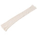A white piece of fabric covering a long rolling pin.