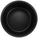 A black bowl with a black rim.