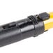 A black and yellow Rubbermaid HYGEN Quick Connect mop handle.