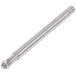 A stainless steel metal rod with a nut on the end.