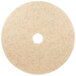 A white circular 3M Natural Blend tan burnishing floor pad with a hole in the center.