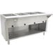 An Advance Tabco stainless steel hot food table with enclosed base and thermostatic control.