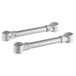 A pair of silver metal Regency side sink cross braces.