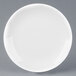 A white Chef & Sommelier bone china plate with a small rim.