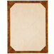 8 1/2" x 11" brown rectangular frame with a marble border.