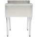 A stainless steel Eagle Group insulated underbar ice chest on legs.