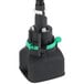 A black and green plastic GOJO water valve.