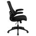 A Flash Furniture black mesh office chair with black armrests.