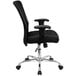 A Flash Furniture black mesh office chair with chrome base and arms.