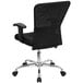 A Flash Furniture black mesh office chair with chrome base and black adjustable T-arms.
