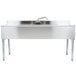 An Eagle Group stainless steel underbar sink with a faucet.