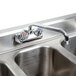 An Eagle Group underbar sink with a splash mount faucet.