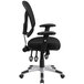 A black Flash Furniture office chair with black mesh back and arms.