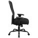 A black Flash Furniture office chair with armrests and reinforced back support.
