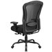 A Flash Furniture black office chair with a mesh back.