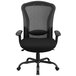 A Flash Furniture black office chair with black mesh and adjustable arms.