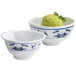 Two GET Water Lily melamine bowls with scoops of ice cream in them.
