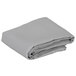 A folded gray Intedge 100% polyester table cover.