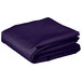 A folded purple rectangular Intedge table cover.