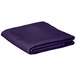 A folded purple Intedge square table cover.