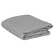 A folded grey Intedge rectangular table cover on a white background.
