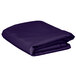 A folded purple Intedge rectangular table cover on a white background.