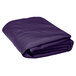A folded purple Intedge table cover on a white background.