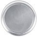 An American Metalcraft heavy weight aluminum pizza pan with a wide rim.