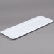 A white rectangular GET Milano melamine display tray with handles.