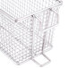 A Globe stainless steel wire fryer basket with front hook handles.