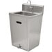 An Advance Tabco stainless steel hands free hand sink with a faucet.