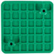A green square Nemco push block with holes.