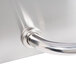 A stainless steel roll dome lid handle.