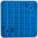 A blue square push block with holes in it.