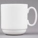 A white 10 Strawberry Street Bone China espresso cup with a handle.
