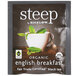 A box of Steep by Bigelow Organic English Breakfast Tea Bags on a table.