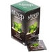 A box of Steep by Bigelow Organic Mint Herbal Tea Bags with green leaves on the box.