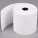 A roll of white paper with a red and white label for "Point Plus 2 3/4" x 194' Traditional Bond Cash Register Paper"