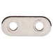 A stainless steel Garde manual can opener knife support plate with two holes.