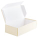 A white box with a white lid on a white background.