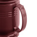 A brown Cambro Shoreline Collection insulated mug with a handle.