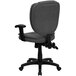 A Flash Furniture grey office chair with arms and a black base.