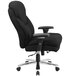A Flash Furniture black office chair with padded arms.