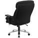 A black Flash Furniture office chair with chrome legs.