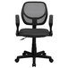 A gray Flash Furniture office chair with a mesh back and arms.