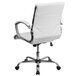A white Flash Furniture office chair with chrome arms and base.